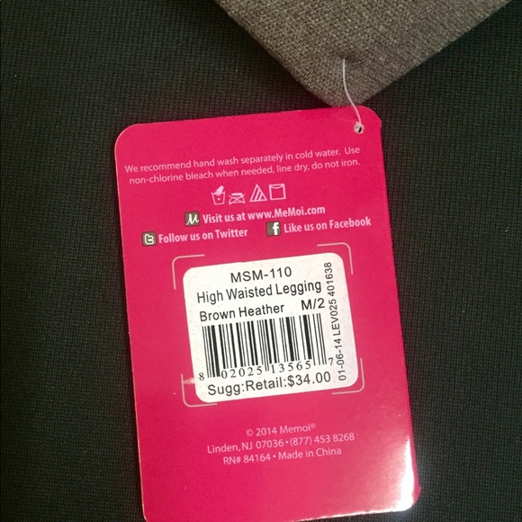 NWT Slim Me High Waisted Legging Brown Heather. - Picture 5 of 6